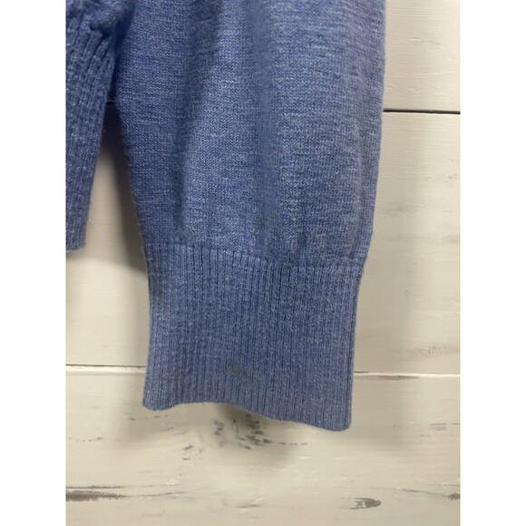 Banana Republic Men's M Blue Mock Button Neck Pullover Sweater Wool Blend - Picture 5 of 9
